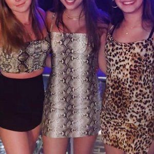 Tiger Mist Snakeskin Mini Dress